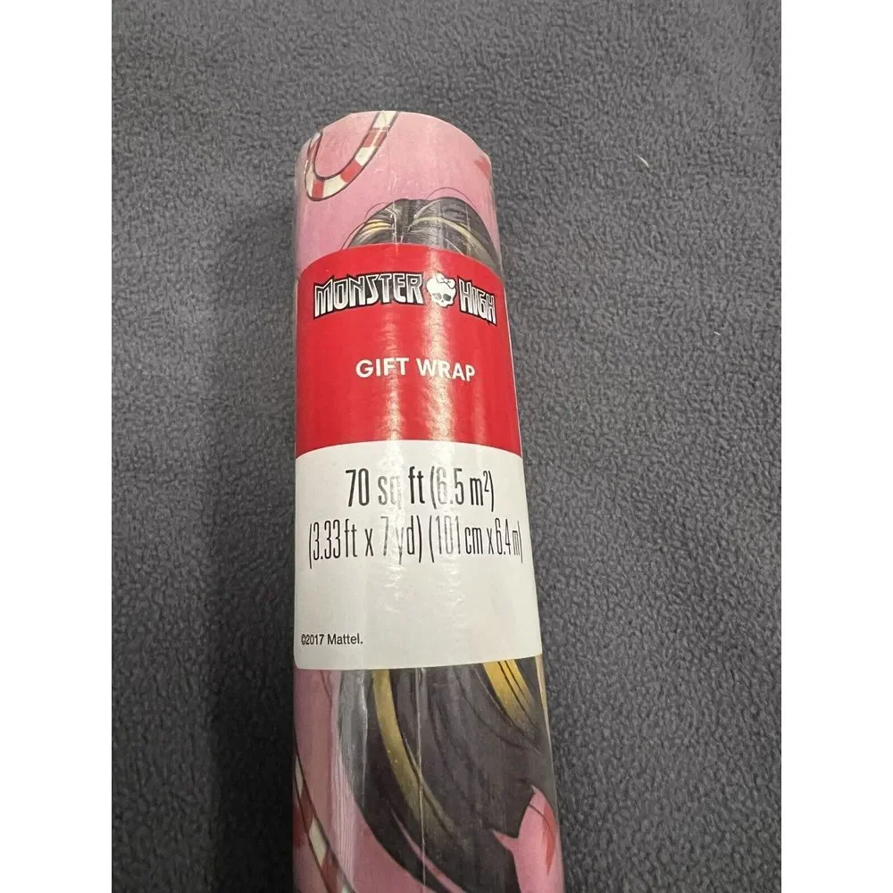 Monster High Gift Wrap Wrapping Paper American Greetings 70 sq Ft‎ Mattel 2017